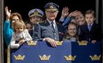 30-04-2022 Stockholm Princess Victoria and Prince Daniel and Princess Estelle and Prince Oscar and Queen Silvia and Princess Sofia and Prince Carl Philip and King Carl Gustaf during the celebrations for the 76th birthday of the Swedish king in Stockholm.    

© PPE/Nieboer  
