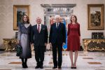05-12-2022 Jordanian King Abdullah II (2nd L) meets with Italian President Sergio Mattarella (2nd R) in Rome, Italy .
Queen Rania al-Abdullah (L) and Laura Mattarella, daughter of Italian President Mattarella (R) also attended the meeting. 

© PPE/ddp/anadolu/abaca/Royal Hashemite Court RHC / HO