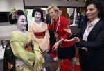 09-12-2022 Belgium Princess Astrid of Belgium pictured with two Geisha during the vernissage of the exhibition Folon, Les Sculptures - Photographies de Thierry Renauld, during the Belgian Economic Mission to Japan in Kyoto. A delegation featuring the Princess and various Ministers will be visiting Tokyo, Nagoya, Osaka and Kyoto. 

© PPE/sipa usa/belga/lalmand