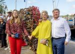 02-02-2023 Antillen Princess Amalia and Queen Maxima and King Willem-Alexander visited Curacao, part of the Caribbean of the Kingdom, on the 6th day of the visit to the Caribbean.
On the occasion of their 21st weddingday, the King and Queen received a lock to hang on the Punda Love Heart bridge

© PPE/Nieboer 