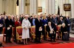 20-02-2024 Belgium Queen Mathilde and King Filip (Philippe) and King Albert and Queen Paola and Prince Laurent and Princess Claire and Princess Delphine and James O'Hare and Archduke Carl Christian of Habsbourg-Lorraine and Princess Marie-Astrid of Luxembourg attend the annual eucharistic celebration in memory of the deceased members of the royal family in the Church of Our Lady in Laeken, Laken, Brussels.

© PPE/Nieboer