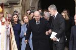 27-02-2024 England King Felipe VI and Queen Letizia and Queen Sofia and King Juan Carlos leaving a thanksgiving service for the life of King Constantine of Greece, at St George Chapel, in Windsor Castle, Berkshire, UK.

No Spain

(c) PPE/Thorton