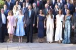 04-07-2022 Girona King Felipe and Queen Letizia and Princess Leonor and Princes Sofia pose for a group photography with Spanish education Minister Pilar Alegria (R), and Spanish congress of deputies speaker, Meritxell Batet (2-L), prior the handover ceremony of the 2022 Princess of Girona awards in Barcelona, Catalonia, Spain.

No Spain

© PPE/Thorton