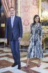 21-06-2022 Madrid Queen Letizia and King Felipe attend the annual meeting with the members of the board of trustees of the Princess of Asturias foundation in the royal palace in Madrid.

No Spain

© PPE/Thorton