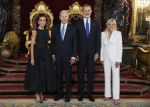 28-06-2022 NAVO King Felipe and Queen Letizia and US President Joe Biden and US First Lady Jill Biden pose for photographers during a royal reception for heads of governments and states held at the Royal Palace in Madrid.

© PPE/Thorton/pool