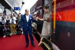 29-06-2022 Oostenrijk Queen Maxima and King Willem-Alexander arriving at Graz Hauptbahnhof on the 3rd day of the 3 day statevisit to Austria.

© PPE/pool/rpe/van emst