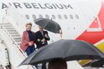 25-03-2023 King Philippe - Filip and Queen Mathilde of Belgium get off the airplane after landing at Cape Town international airport during a state visit of the Belgian Royal Couple to the Republic of South Africa.

© PPE/sipa usa/doppagne