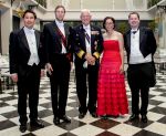 27-05-2023 Amsterdam Crown Prince Leka II of Albania, Vice-admiraal Matthieu Borsboom and Jonkvrouw Stephanie de Beaufort and Mr Clemens van Steijn and Jonkheer Thomas Stoop LL.M attend the 9th edition of the Tulips Ball in 2023 in Grand Hotel Krasnapolsk in Amsterdam.

© PPE/Nieboer