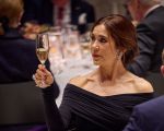 07-11-2023 Contra Princess Marywith a glass of wine at the Glyptoteket museum dinner in Copenhagen on the 2nd day of the 3 day statevisit to Denmark.

© PPE/ddp/stella/lindblom