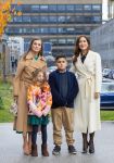 07-11-2023 Denmark Queen Letizia and Princess Mary arriving at the Mary Elizabeths Hospital, which is Rigshospitalets future hospital for children, teens, pregnant women and their families, on the 2nd day of the 3 day statevisit to Denmark.

© PPE/Nieboer