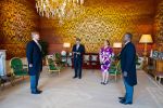 04-10-2022 The Hague King Willem-Alexander during an audience with the gouverneur van Sint Maarten, Ajamu Baly LL.M., at palace Huis ten Bosch Palace in The Hague.

© PPE/pool/rpe/schoemaker  